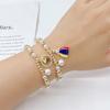 High-Quality Pearl Chain Hot Air Balloon Violin Round Heart-Shaped Venezuela Flag Bracelet for Women Patriotic Souvenir Jewelry