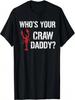 Кто ваш Craw Daddy? Сваренный рак. Смешная мужская футболка в каджунском стиле