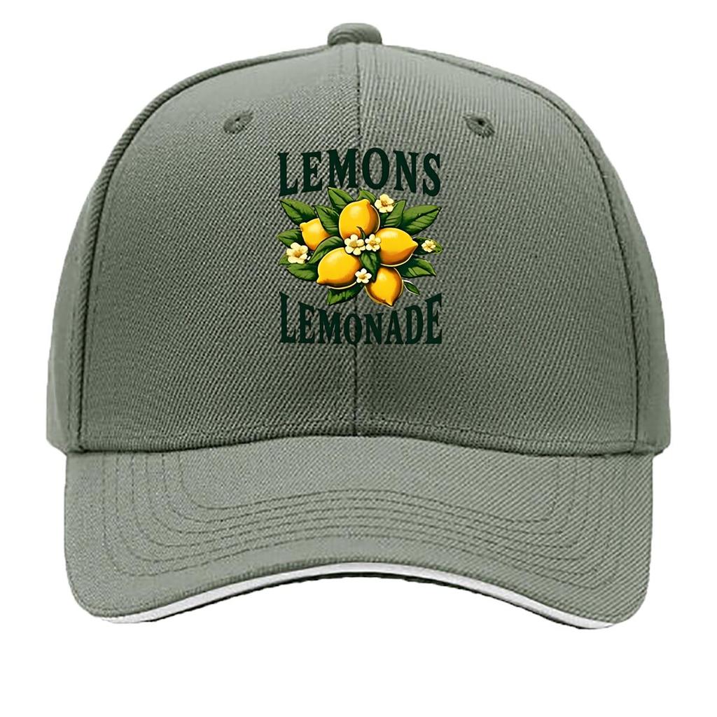 LemonThemed Baseball Cap Lightweight Breathable Hat with Lemon Design Hand Washable Ideal for H Sandwich Baseball Cap