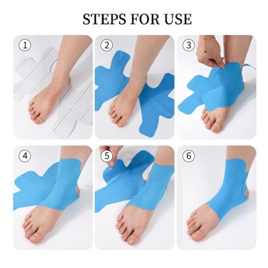 Предварительно нарезанная кинезио тейп лента для колена Облегчение боли в колене Поддержка связок Стабильность Эластичная Дышащая Спортивная Кинетическая Лента-патч для мышц колена и голеностопа