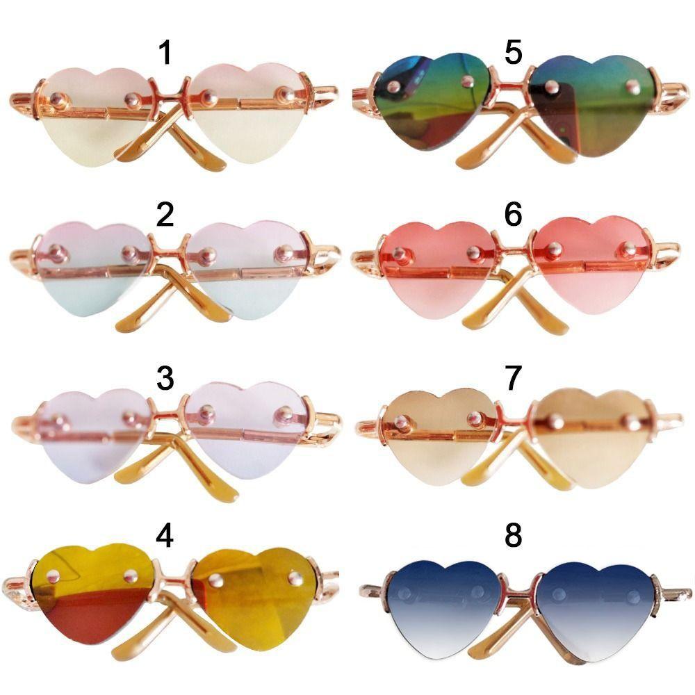 Mini Plush Doll Plush Doll Eyeglasses For 10/15cm Dolls Glasses Clothes Cute Heart Frame