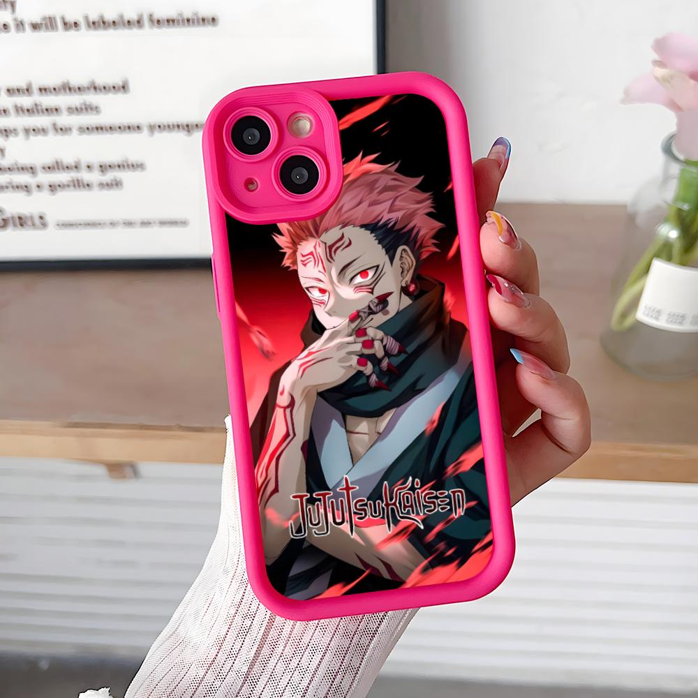 Чехол для мобильного телефона Jujutsu Kaisen Сукуна для iPhone 17 16 15 14 13 12 11 Air Pro Max Plus Утолщенный ТПУ Цветной Чехол Чехол Красивый