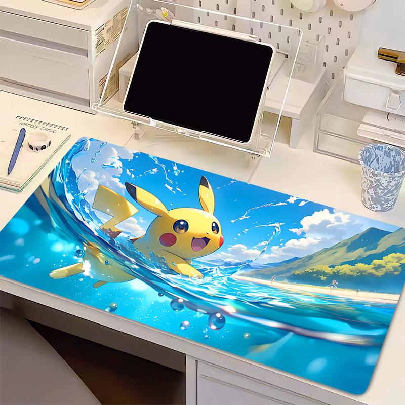 Natural Rubber Mouse Pad Pokemon Pikachu Anime Gaming Mousepad Gamer Big Completo Computer Keyboard Pad Carpet Desk Mat Varmilo