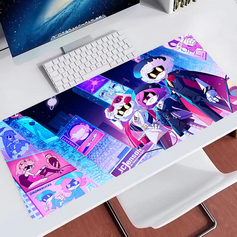 Gaming Mouse Pad Rubber Extended Gamer Desk mat Large Anime Keyboard Pad Computer Accessories M-murder Uzi N V J Drones mousepad