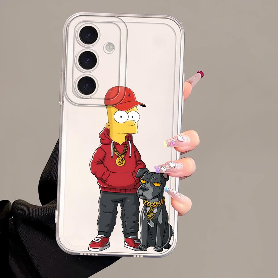Мультяшный Чехол The S-simpsons для Samsung Galaxy A25 A51 A33 A52 A26 A24 A52 A31 A14 A16 A54 A15 A55 A23 A34 A35 A36
