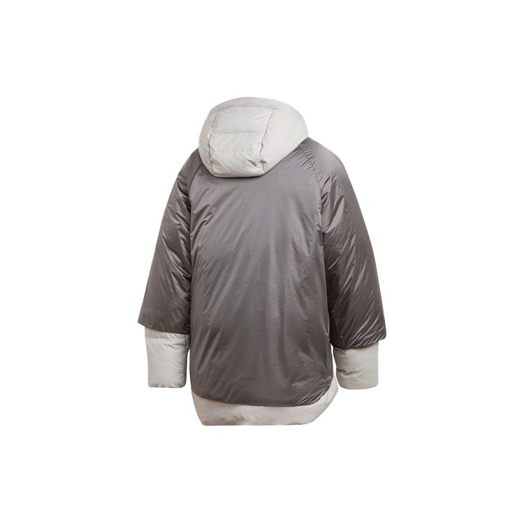 adidas Спортивная двухслойная куртка с капюшоном, женская куртка металлик-серый FT2459