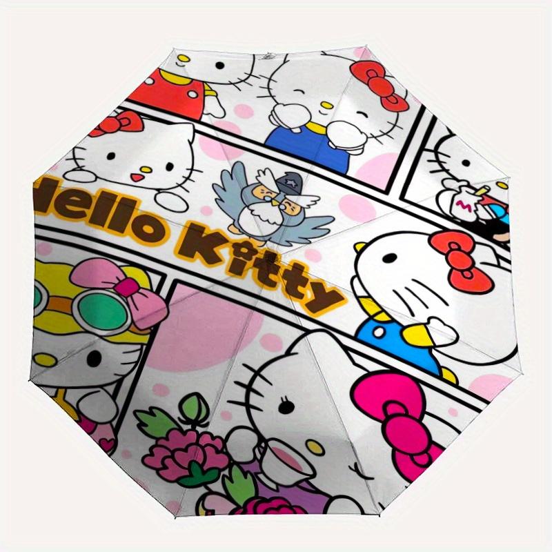 Hello Kitty Collection Automatic Opening and Closing Folding - A Good Choice for Gifts, Fashionable and Convenient Umbrella With Cute Cartoon Characte