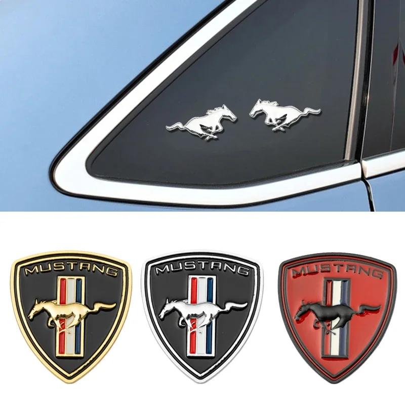 3D Metal Car Sticker Styling Fender Side Badge Decal Rear Trunk Horse Emblem for Ford Mustang 2015 2016 2017 Auto Accessories zz1