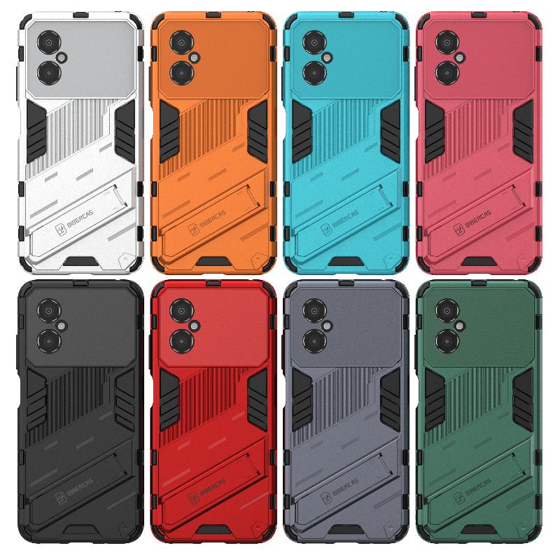 Чехол-накладка для Xiaomi Poco M4 5G Для Poco M4 5G Capas Задний бампер для телефона Подставка Противоударный держатель Чехол для Poco M4 5G Fundas