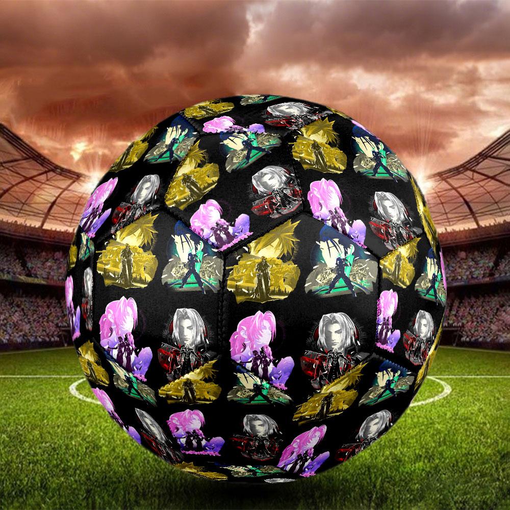 Final Fantasy Print Size 5 Soccer Ball, Standard Match Football for Sports Game and Team Practice, Ideal Gift for Soccer Fans
