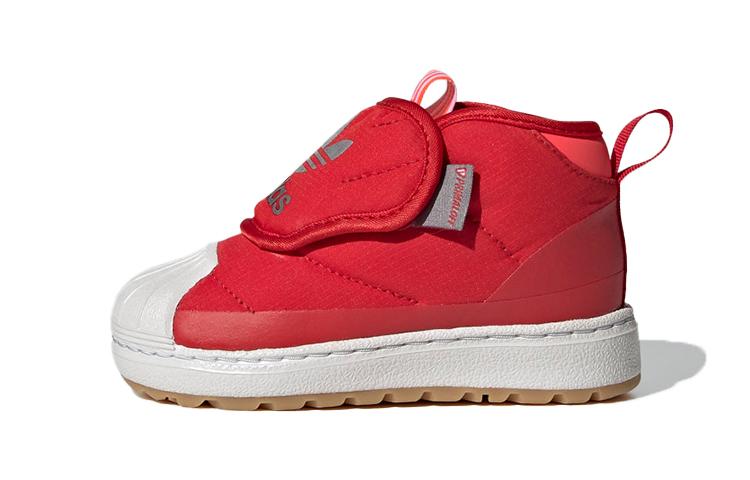 adidas Оригинальные SUPERSTAR 360 Высокие детские кроссовки Красные для младенцев и малышей FW1120