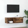 VidaXL TV Cabinet Smoked Oak 80x31x25.5 Cm Engineered Wood, TV Stand, Hi-fi Cabinet, Entertainment Center, TV Sideboard, 861462
