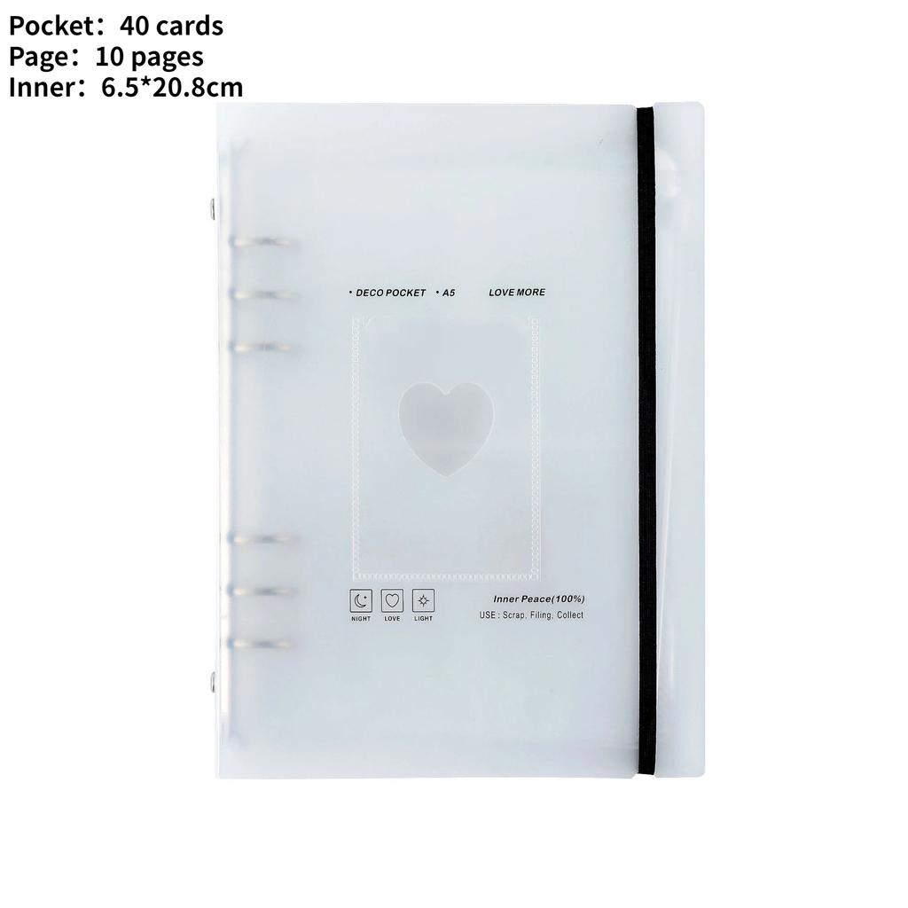 A5 Папка Kpop Фотоальбом Обложка Фотокарточки Коллекционная книга Корейский матовый Polaroid Альбом Polaroid с отрывными листами Альбом для вырезок