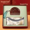 Shanghai Story 100% Mulberry Silk Scarf with Sandalwood Comb Gift Set