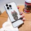 Cute Owl with Pink Bow lucency Phone Case for IPhone 14 15 16 13 12 11 17 Pro Max 12 13 Mini Soft Cover