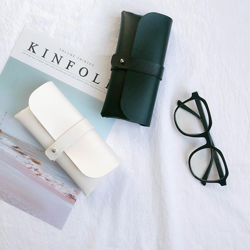 Чехол Кожа Пряжка Модный Чехол для Очков Мода Новый Коробка для Хранения Солнцезащитных Очков Мягкая Сумка Чехол для Солнцезащитных Очков Белый Черный Очки для Чтения Популярные Аксессуары