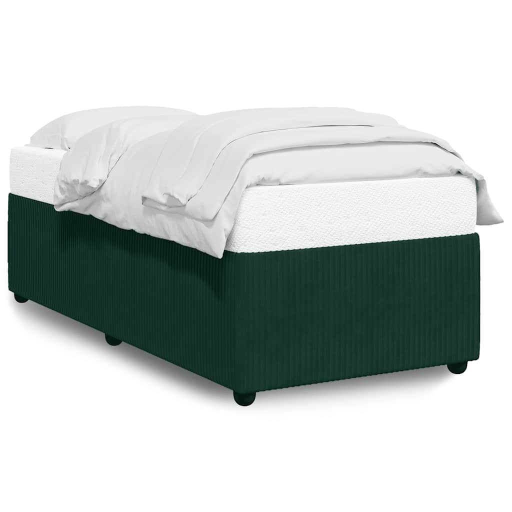 Bed Frame without Mattress Dark Green 100 x 200 cm Velvet