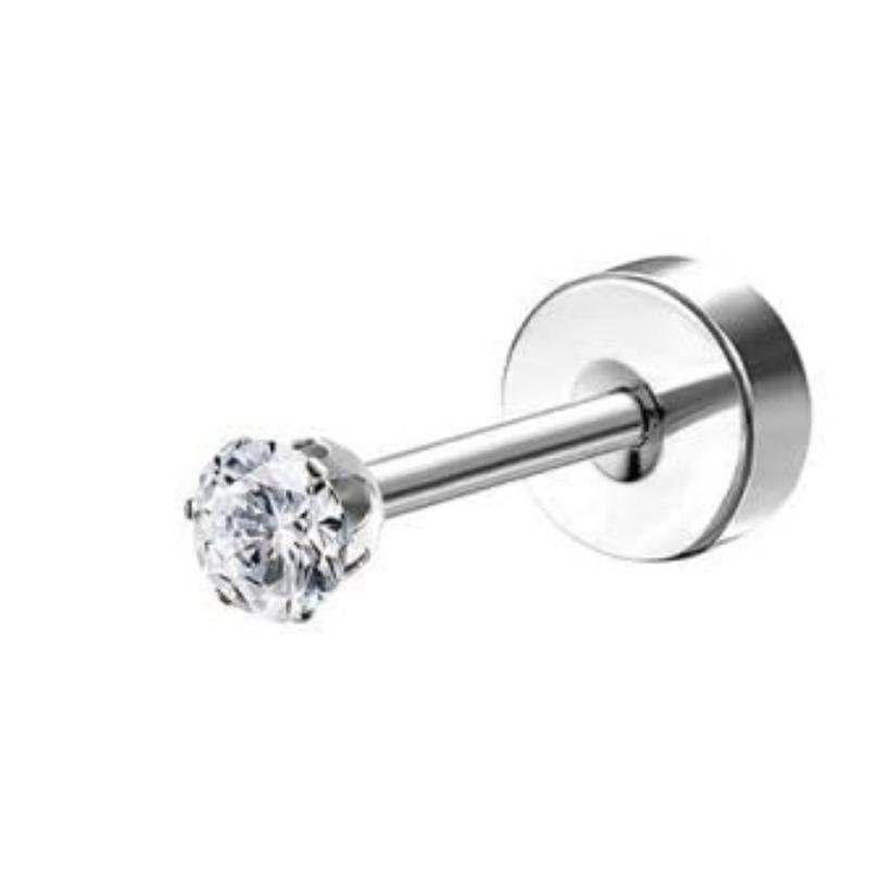 Серьги Bobisty 1 шт. для чувствительных ушей, серьги из хирургической нержавеющей стали для женщин, изящные серьги-гвоздики с плоской застежкой для хряща уха.