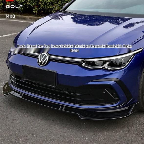 Volkswagen Golf Mk8 Front Splitter Kit - 21 Models, 3-Piece Design