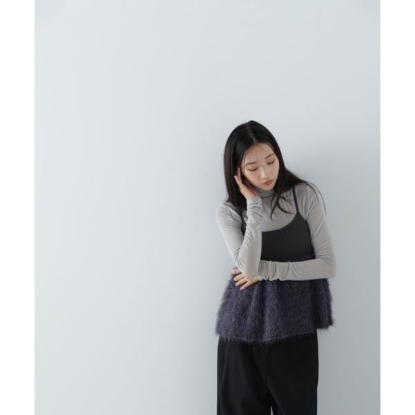 Natural Beauty Basics Popcorn Shaggy Knit Sweater, Camisole, Women's, Off-White