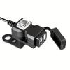 1 шт. Мотоциклетный двойной USB-адаптер-зарядное устройство, водонепроницаемая розетка питания на зеркало заднего вида для iPhone Samsung Huawei