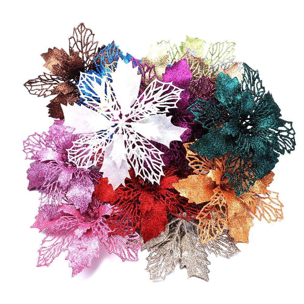 New Year Decor Christmas Tree Decorations Christmas Flowers Fake Flowers Home Xmas Ornaments