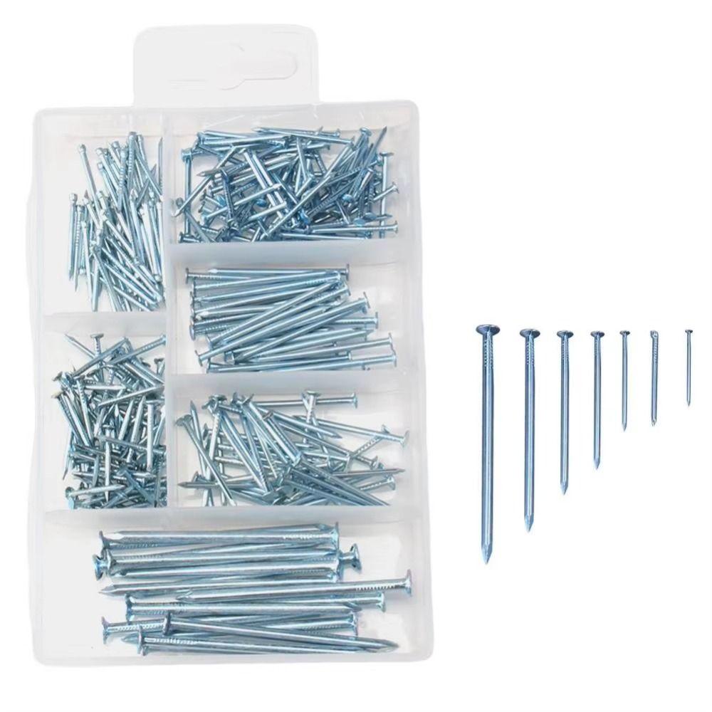 280Pcs Practical Nails Assortment Kit 6 Sizes Concrete Pin Nails  Woodworking Accssories