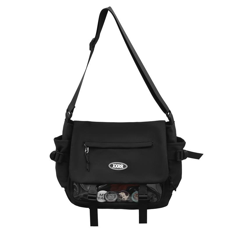 Студенческая сумка-мессенджер, однотонная мужская сумка через плечо, большая вместительная женская сумка через плечо