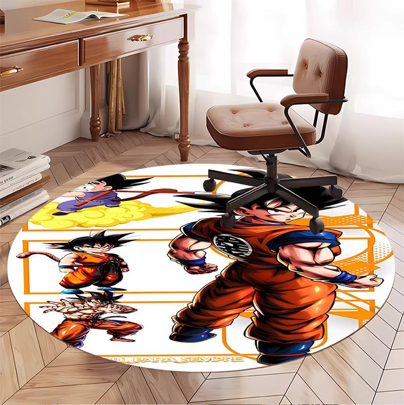 Круглый коврик с узором Dragon Ball, коврик для помещений/улицы, для пикника, игровой комнаты, спальни, офиса, гостиной, ковер для декора дома, подарок на день рождения