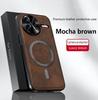Retro Leather Wireless Charging Magnetic Ring Case For Poco F7 Ultra F7 Pro M7 Pro X7 Pro F6 F5 Pro X5 F4 F3 Lens Protect Cover