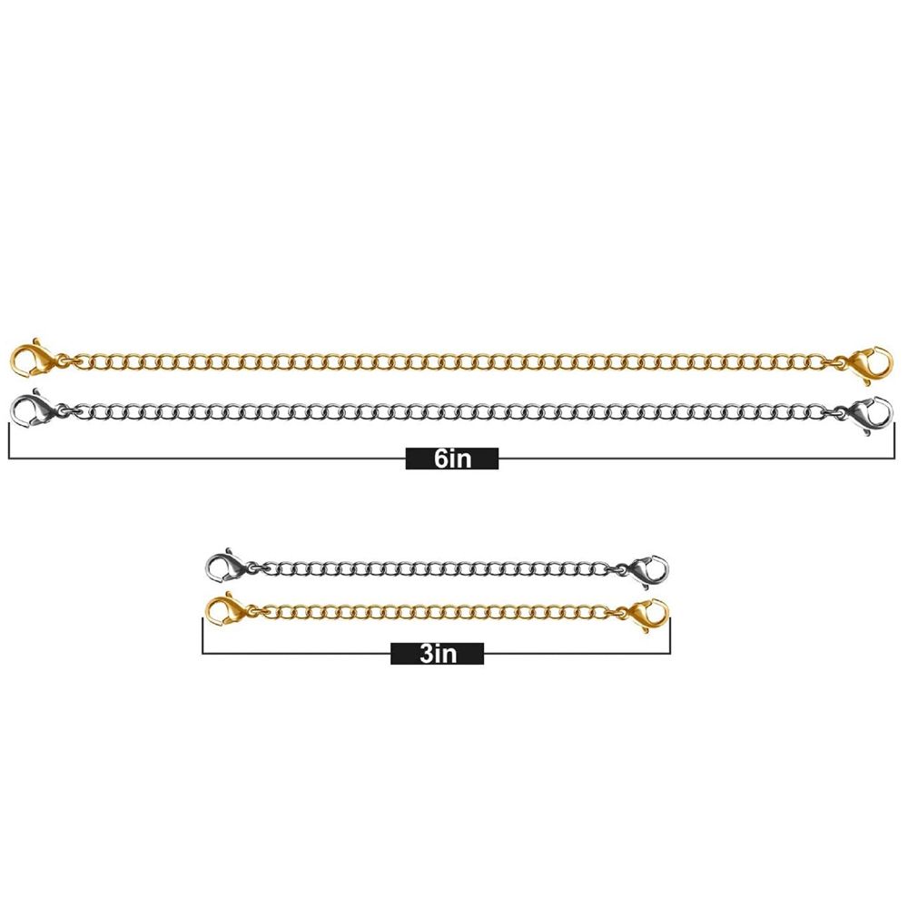 & Components DIY Jewelry Accessories Necklace Bracelet Lobster Lock Extender /Safety Chain Extender