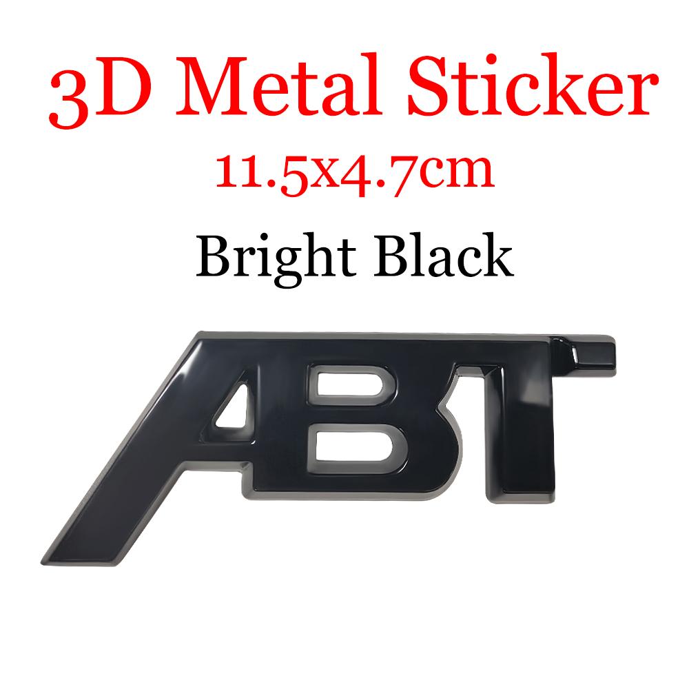 Car Front Grille Emblem Auto Trunk ABT Logo Badge Stickers Accessories For f2 SLINE A4 B8 B6 B7 B9 A3 8P 8V 8L A6 TT RS C5 RS3