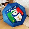 1PC Italian Football Crest Printed Umbrella Folding umbrella, automatic umbrella 8-Frame for Travel, camping Fan gifts Christmas Gifts