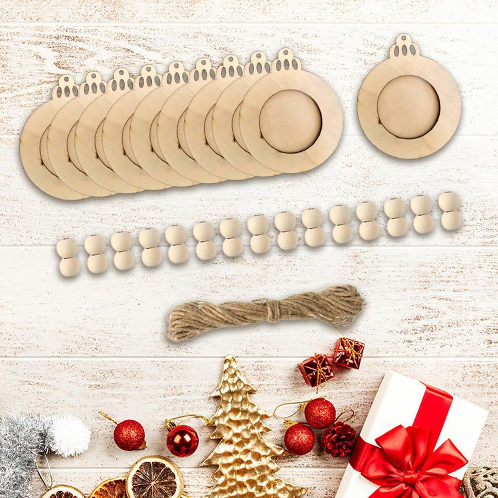 10x Рождественское украшение фоторамка Праздничная подвеска для фотографий Рождественский декор Украшение для елки для