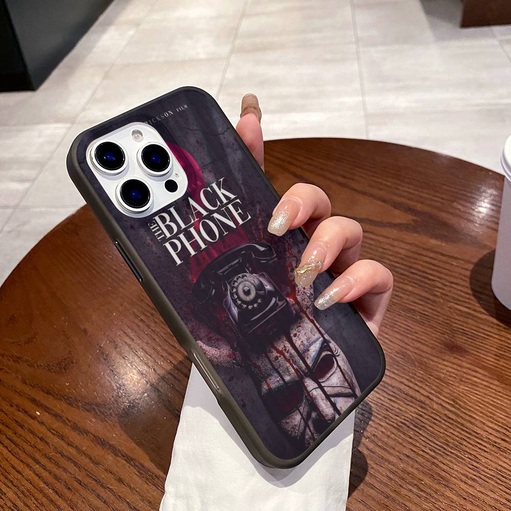 Фильм ужасов Черный P-Телефон Для IPhone 16 15 11 12 13 14 17 Pro Max PLUS Pro Мягкий Гофрированный Силиконовый Задний Чехол для Телефона