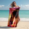 Personalized customized proof beach towel with Spirit Riding Free pattern - soft, absorbent,quick-drying,perfect swimming,camping&bathing