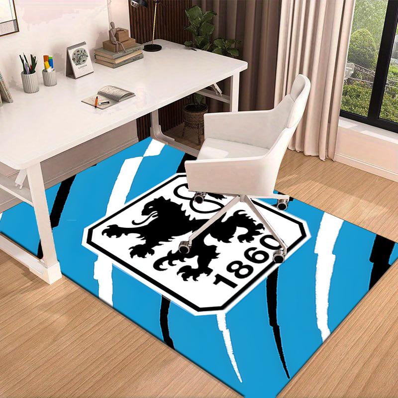 1PC Mun-chen Lion Emblem Rug Game Carpet, Floor Mat for Bedroom Living Room Entryway Rug, Home Decor Idea Gift for Christmas birthday