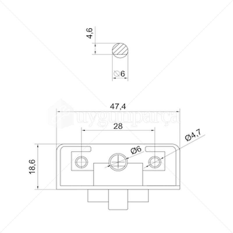 Поворотный переключатель духовки, 3-позиционный металлический вал — серия 430. 4300717D