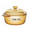 Corning Vision Amber Heat-Resistant Glass Casserole Pot