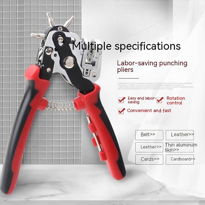 Leather Hole Puncher 2/2.5/3/3.5/4/4.5mm Precision Multi-Size Leather Punch Tool For Belts Watch