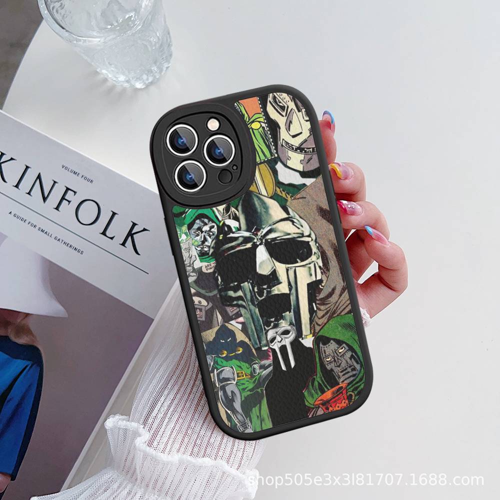 MF-DOOM Rapper For IPhone 16 15 14 16E 13 12 11 Pro Max Plus Phone Leather Case
