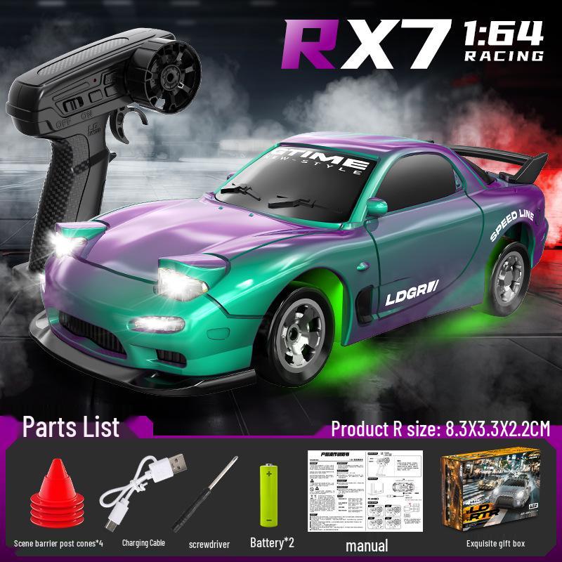 1:64 Мини-Высокоскоростная RC Дрифт-Машинка - Гоночная Модель-Украшение, Идеальный Праздничный Подарок для Мальчиков
