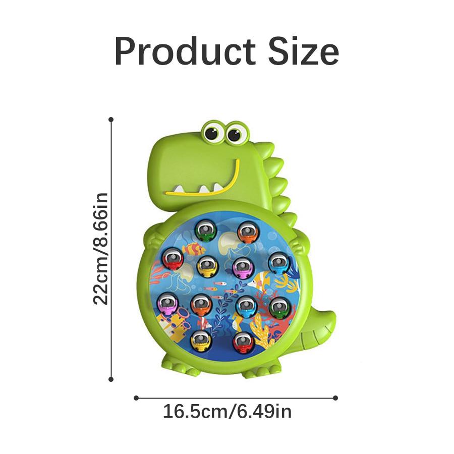 Magnetic Fishing Toy for Kids, Educational Early Learning Game, Parent-Child Interactive Fishing Board with Magnetic Rod for Boys and Girls (Green)