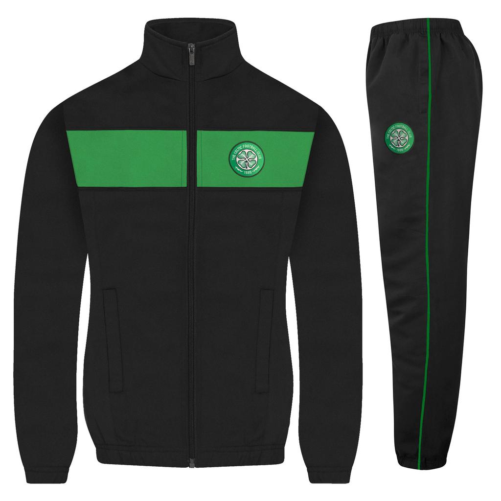 Celtic FC Boys Contrast Striped Tracksuit