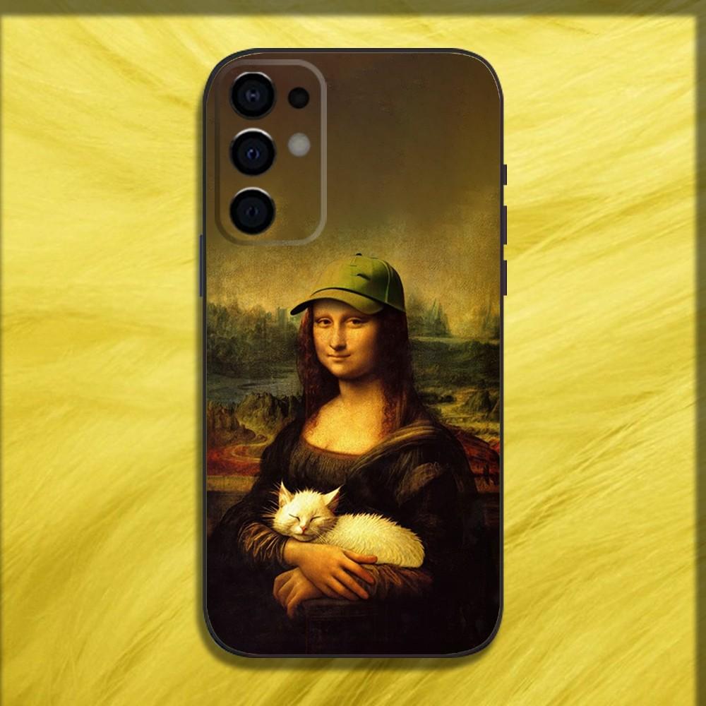 Чехол для телефона M-Mona Lisa Pat Dog Art для Samsung S24, S21, S22, S23, S30, Ultra, S20, Plus, Fe, Lite, Note, 10, 9, 5G, Черный, Мягкий