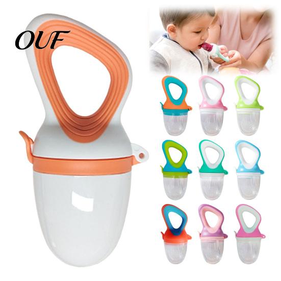 Infant Complementary Food Feeder Silicone Baby Fruit Pacifier, Self Feeding And Teething Shower Gift Relief Toy, Easy to Hold Seamless Odorless