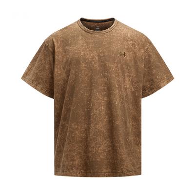 Футболка свободного кроя с коротким рукавом и принтом тай-дай, мужские топы, койотово-коричневый 1389362-498