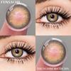FUNSACHY 1 пара натуральных коричневых контактных линз для глаз, цветные серые контактные линзы для глаз, модные, красивые, для школьников, синие косметические линзы на год