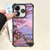 Японская Розовая Вишня Гора Фудзи Мягкий Чехол Для Телефона Для Xiaomi Poco X7 X8 Pro Max X6 X5 X3 F8 Ultra F7 M8 M7 M5S Redmi 15C 15A 15 14