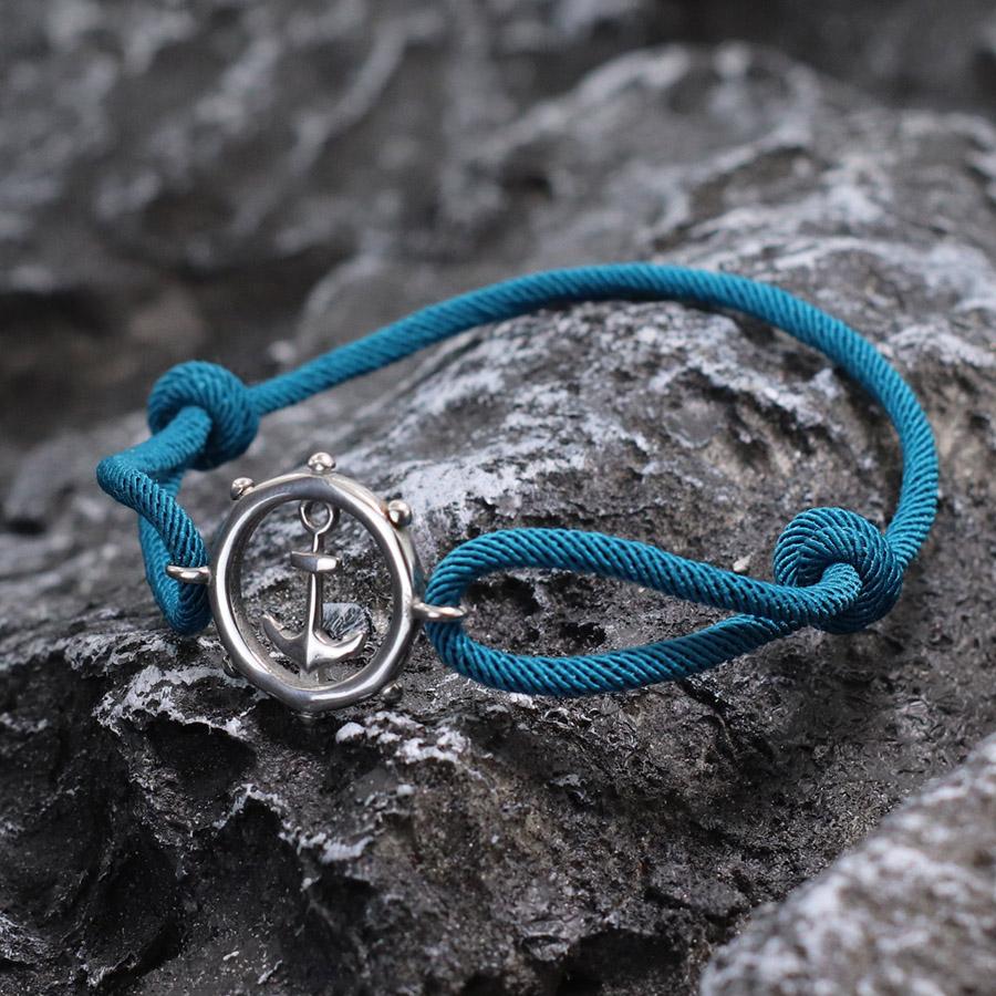 Браслет из нержавеющей стали с якорем, мужской, плетеный, миланский, ручной, женский, нейлоновый, морской, браслет, штурвал, повседневные украшения на запястье